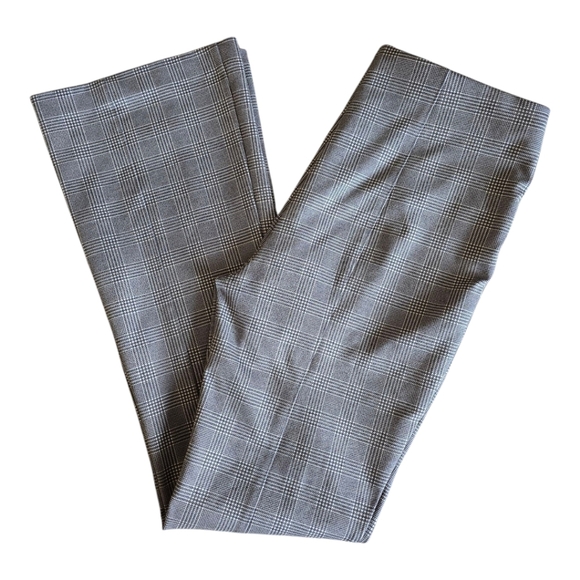Ella Rafaella High Rise Button Detail Plaid Bootcut Pant size 8 - Picture 2 of 12